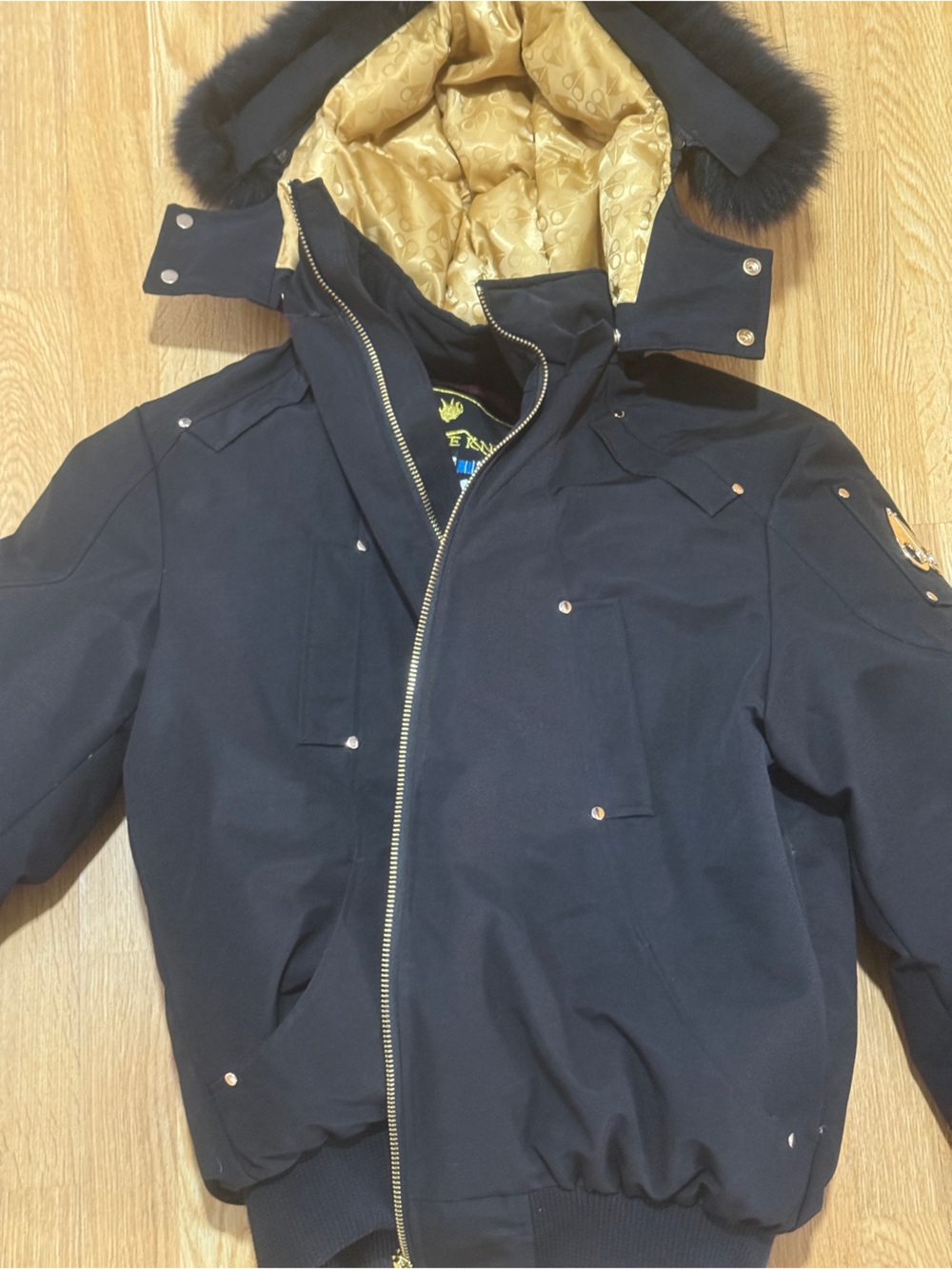 Moose Knuckles Puffer/Jacket Gold and Black